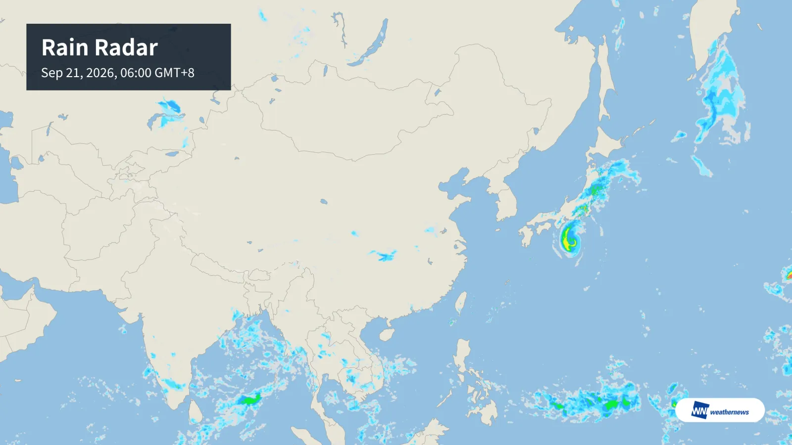 Today's Weather: Rain in Guangzhou at 06:00; Beijing, Shanghai and Chengdu Mostly Sunny