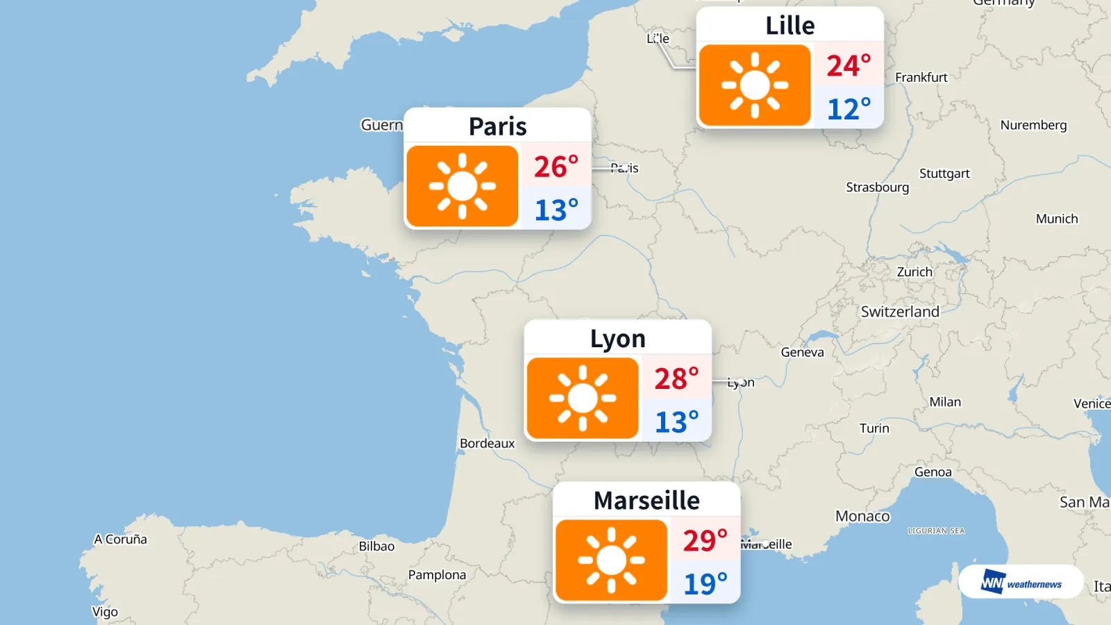 Ciel dégagé et douceur aujourd'hui à Paris, Lyon, Marseille et Lille