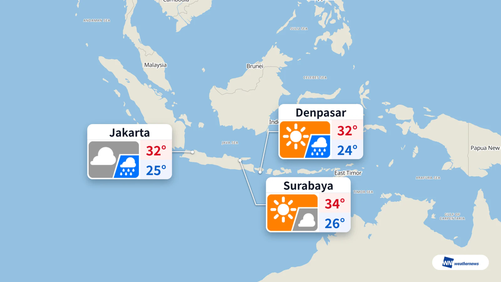 Météo aujourd’hui, vendredi 30 octobre : pluie attendue dans l’après-midi à Jakarta