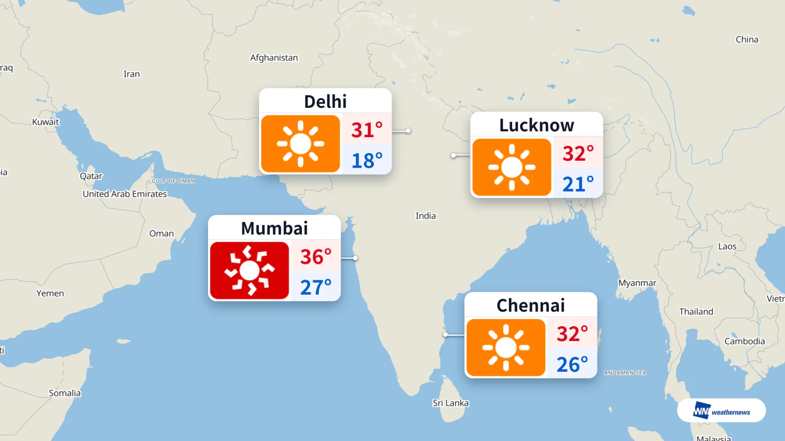 Hari ini: Udara Delhi Sangat Tercemar, Mumbai Diramal Mengalami Cuaca Panas Melampau dengan Suhu 36 °C