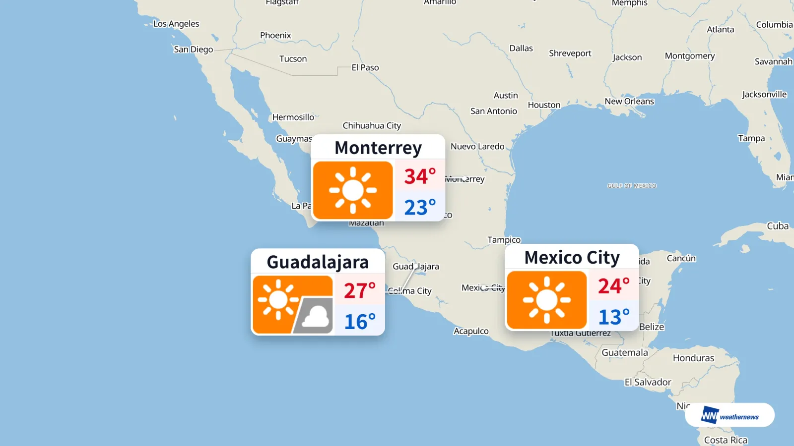 Du soleil à Mexico, Guadalajara et Monterrey ce mercredi