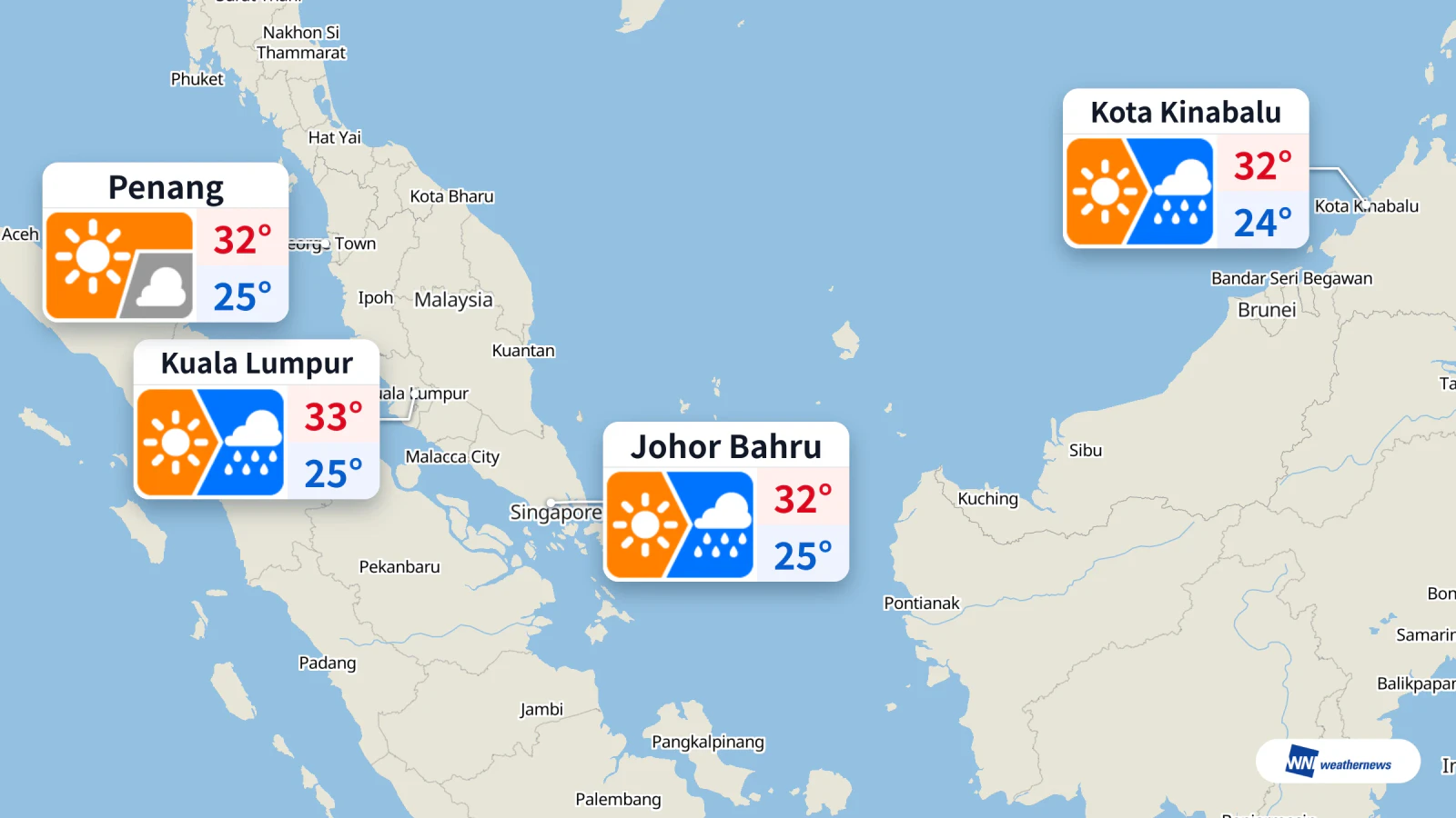 Cuaca hari ini: Kuala Lumpur berpeluang hujan 90% pukul 15.00