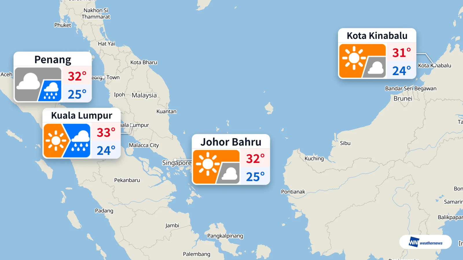 Cuaca Hari Ini, 1 November: Hujan Sore di Kuala Lumpur, Suhu 33°C