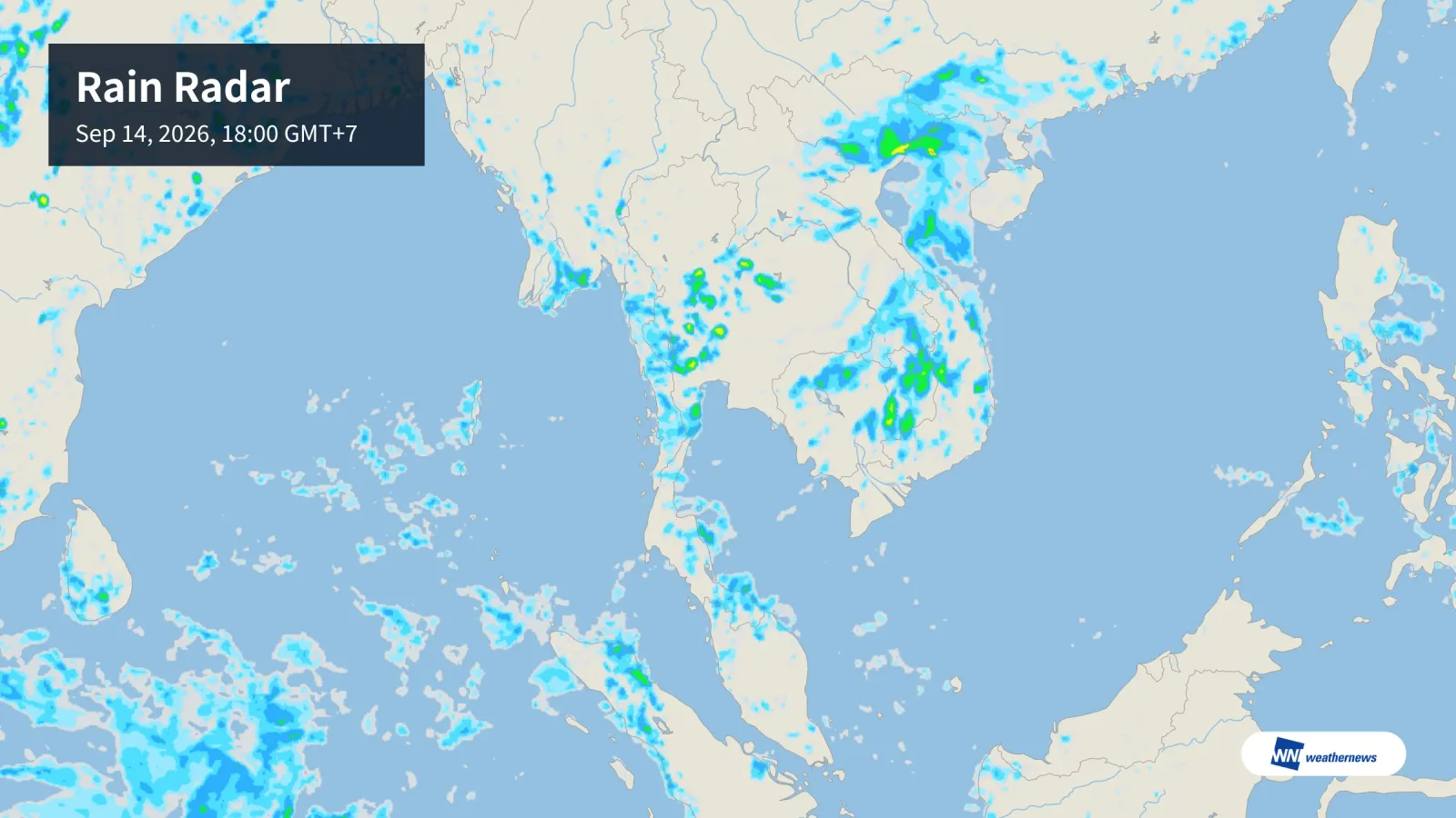 Bangkok com chuva ocasional, Chiang Mai com sol intenso e Phuket com chuva e períodos de sol em 14 de setembro