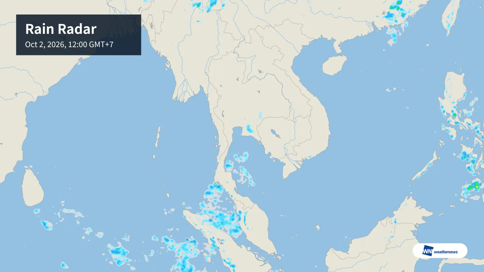 อากาศวันนี้ ภูเก็ตมีฝนตกเวลา 12:00 น. กรุงเทพฯ-เชียงใหม่สูงสุด 34 °C