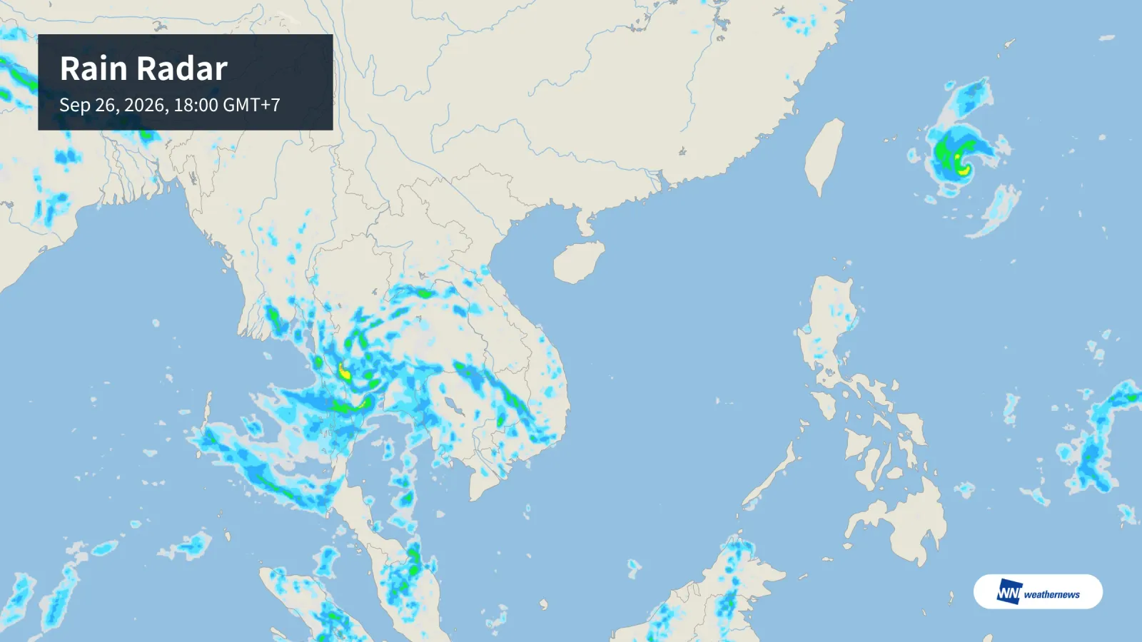 สภาพอากาศวันนี้ 26/9: นครโฮจิมินห์มีฝนตก ฮานอยและดานังมีแดด