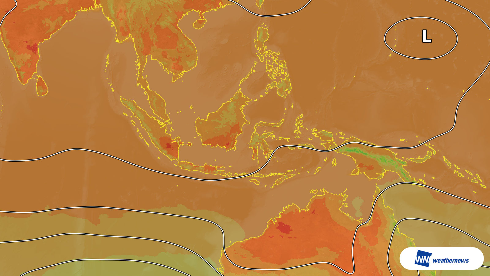 Se prevén hasta 36 °C en Surabaya, Indonesia, por la intensa radiación solar