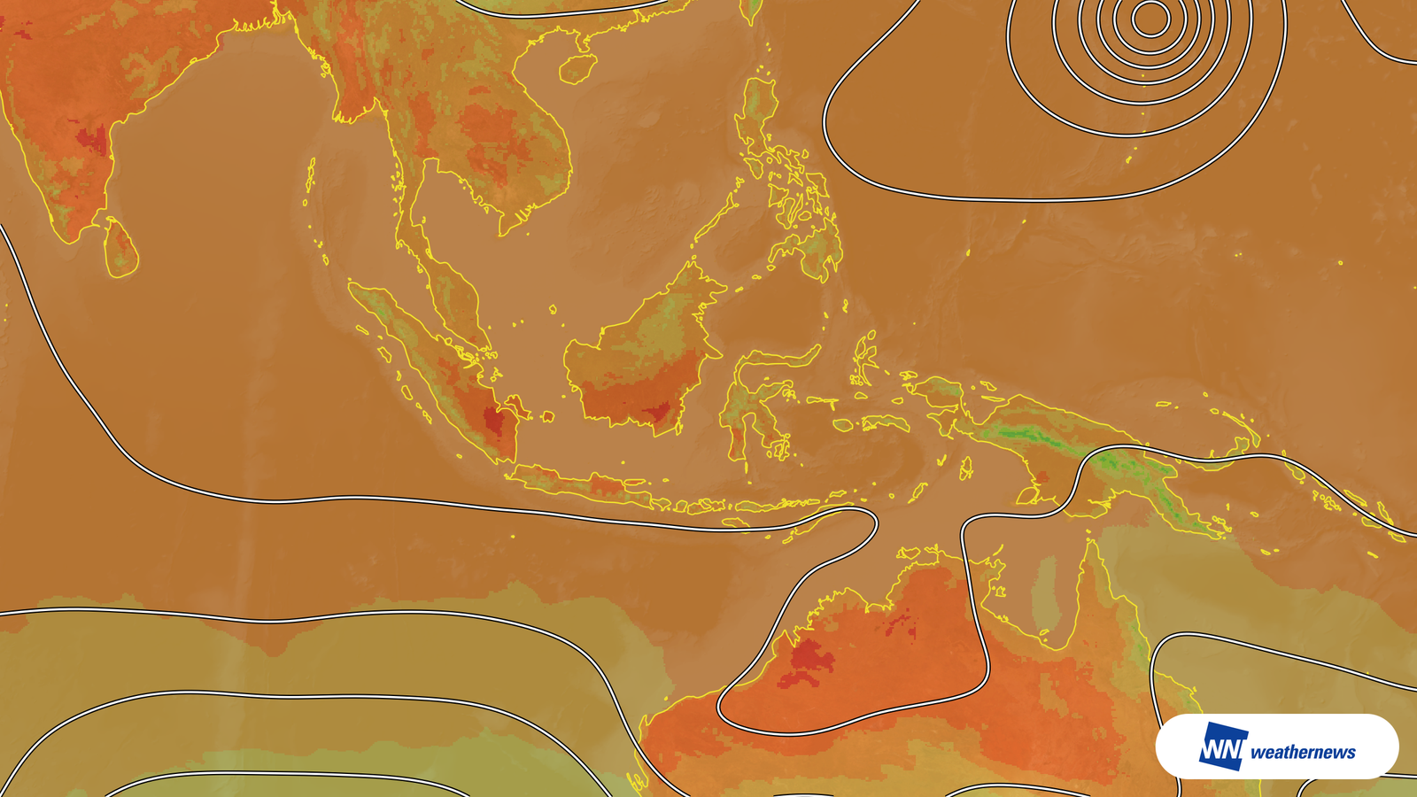 L’air chaud devrait porter la température à 35 °C à Surabaya, en Indonésie