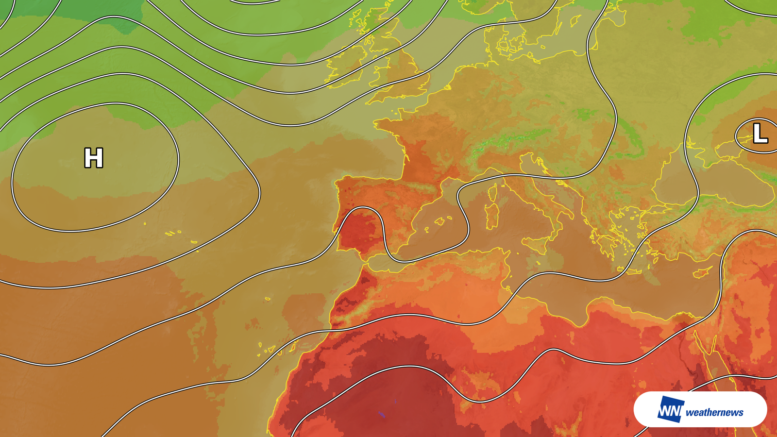 Radiasi matahari yang kuat menaikkan suhu di Spanyol hingga 38°C pada 14 September