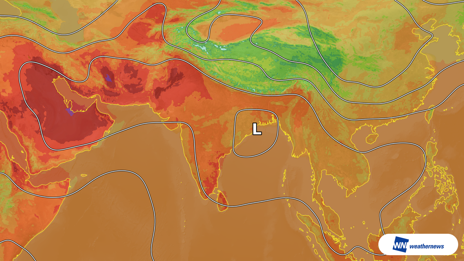 따뜻한 공기로 인도 기온 9월 10일 36℃까지 상승