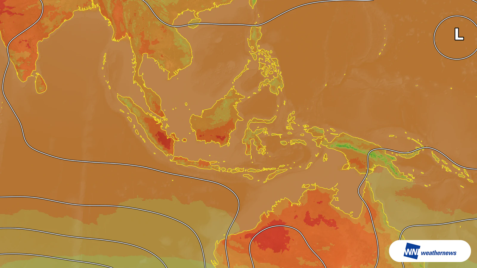 À Surabaya, en Indonésie, 35 °C attendus sous l’effet de l’air chaud