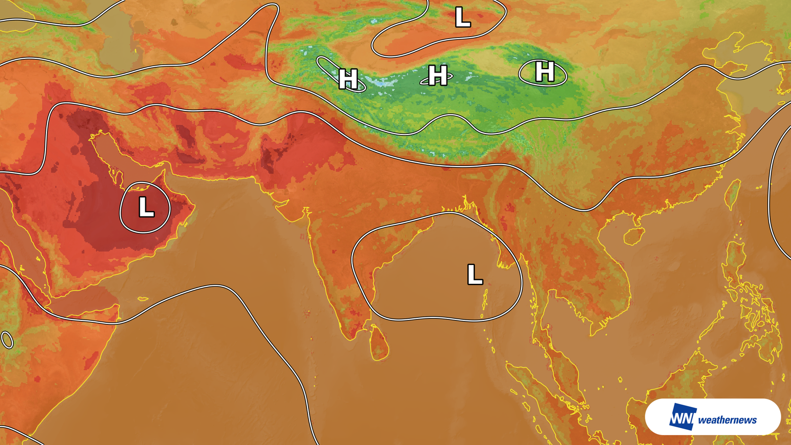強い日射でインド・Delhi は36℃予想