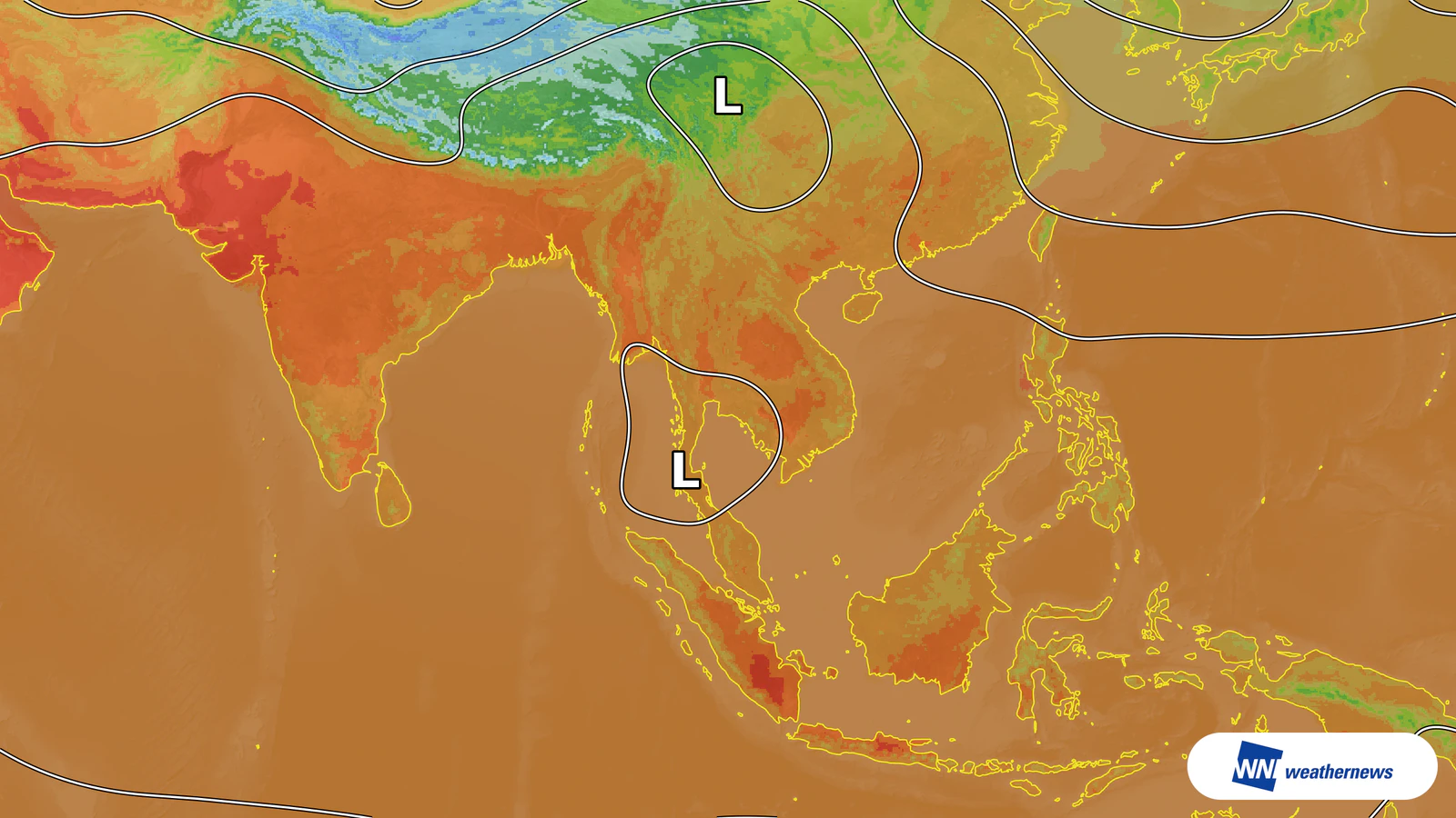 L’air chaud porte les températures à 35 °C à Phuket, en Thaïlande