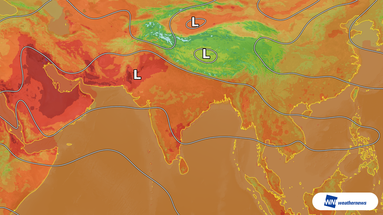강한 일사로 인도 Delhi 35℃ 예상