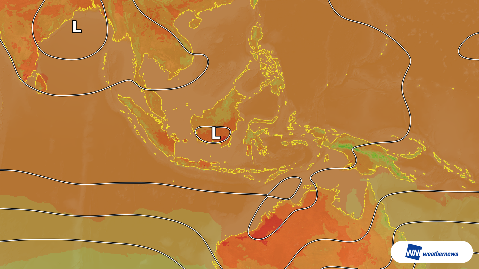Fort ensoleillement attendu à Surabaya, en Indonésie, avec 35 °C prévus
