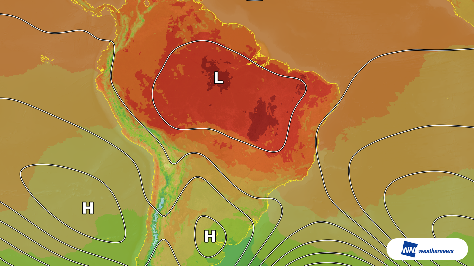 따뜻한 공기로 브라질리아 35℃ 예상