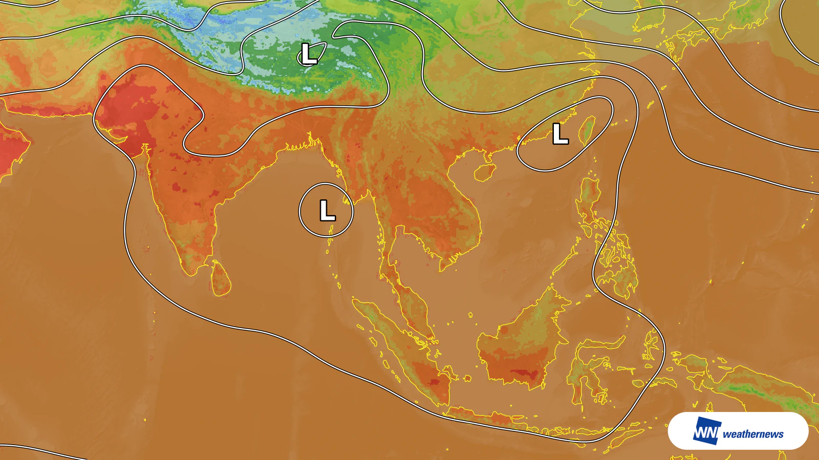강한 일사로 태국 기온 상승…10월 24일 36℃까지