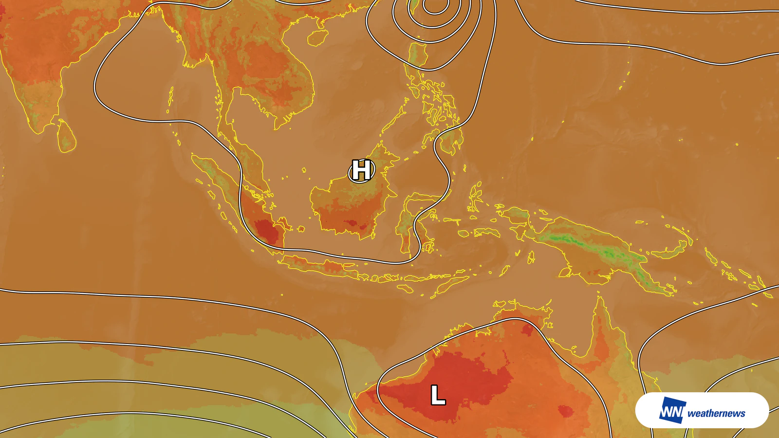 Warm air to push temperatures in Indonesia to 37°C on October 23