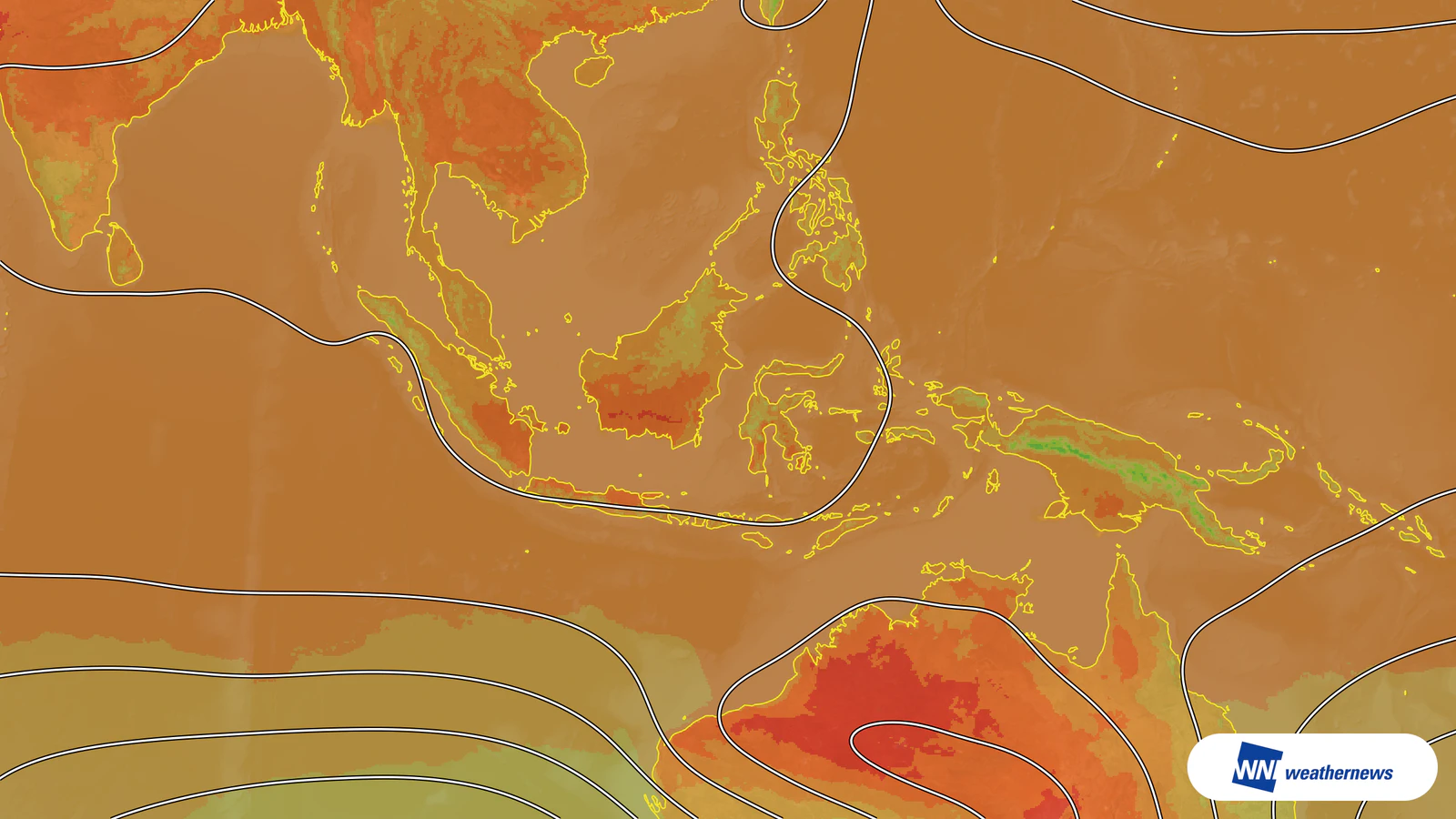 El aire cálido elevará la temperatura de Surabaya, Indonesia, hasta los 36 °C