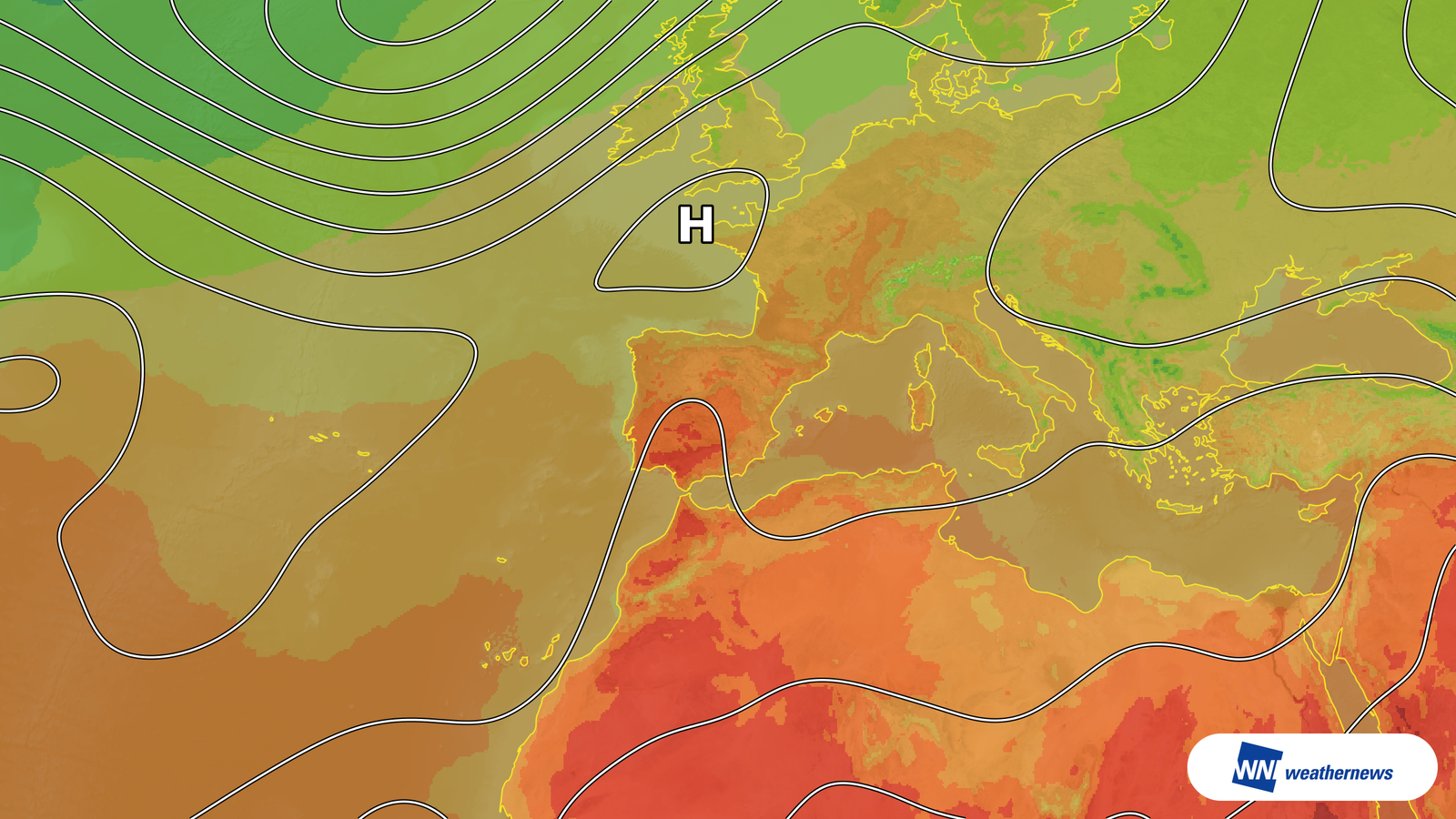 La alta presión en altura elevará las temperaturas en España hasta los 38 °C el 26 de septiembre