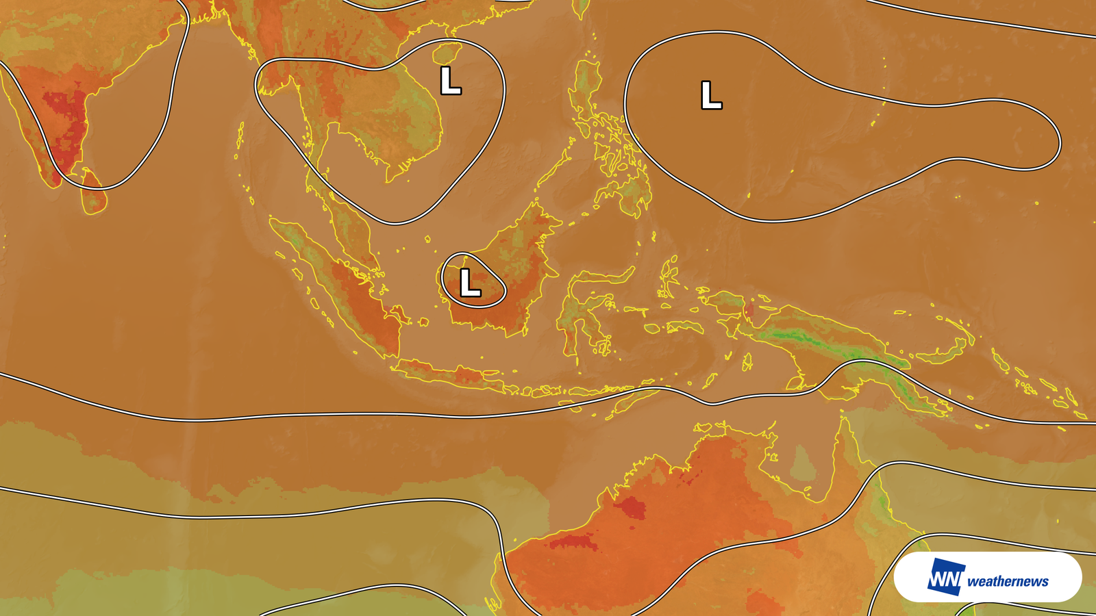 จาการ์ตา ประเทศอินโดนีเซีย คาดอุณหภูมิ 35℃ จากมวลอากาศอุ่น