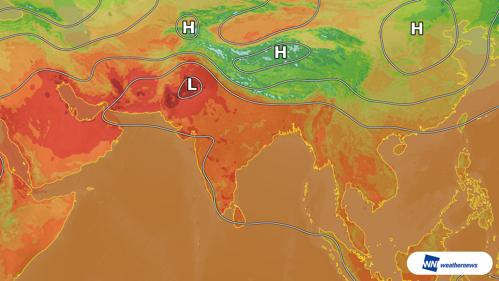 강한 일사로 인도 델리 37℃ 예상