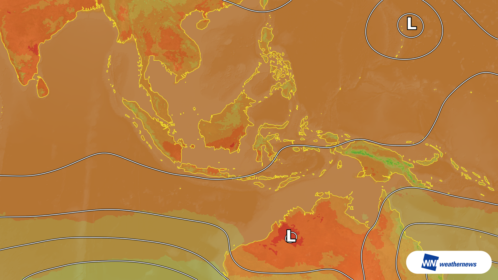 คาดสุราบายา อินโดนีเซีย อุณหภูมิสูงถึง 35℃ จากแสงแดดแรง
