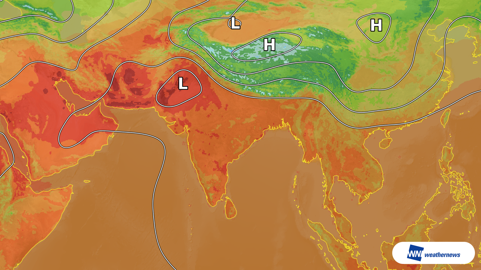 강한 일사로 인도 델리 36℃ 예상