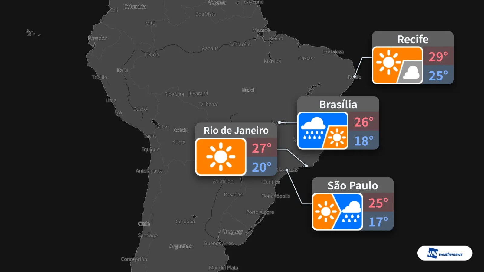 Ramalan esok, 4/10: hujan di São Paulo dan Brasília