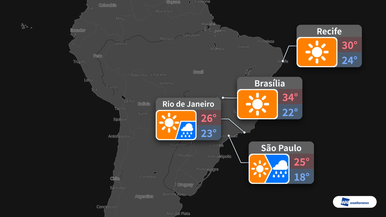 Prévisions pour demain, 12/10 : de la pluie à São Paulo et à Rio