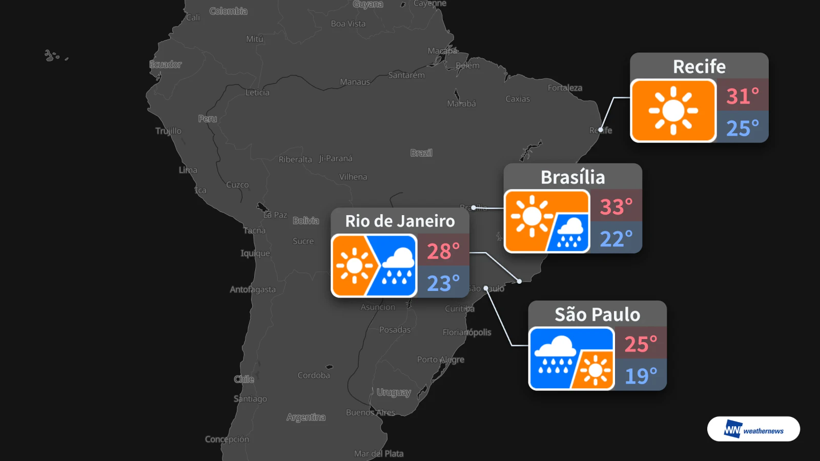 พยากรณ์อากาศพรุ่งนี้ 14/10: ฝนตกในเซาเปาลูและรีโอเดจาเนโร