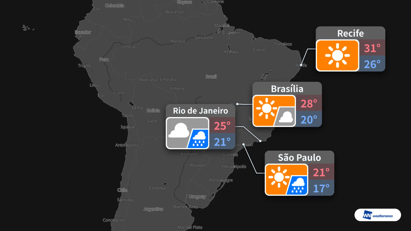 Besok, 17/10: Hujan di Rio, cerah di Brasília dan Recife