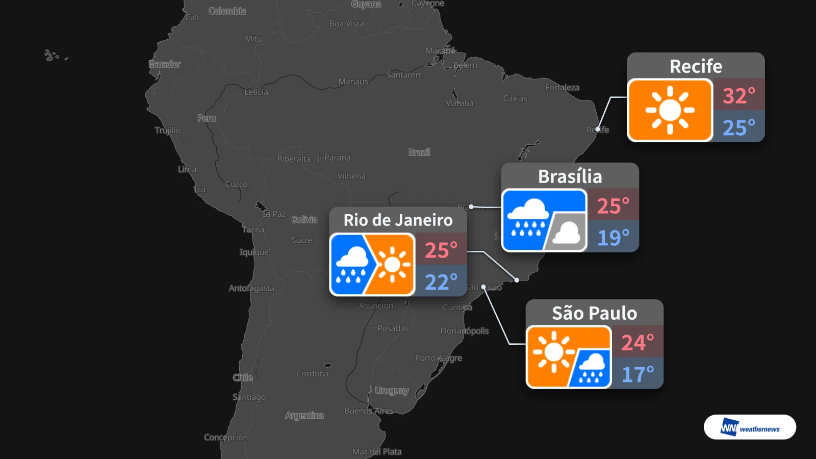 Esok, Jumaat, 30 Oktober: Hujan di Brasília