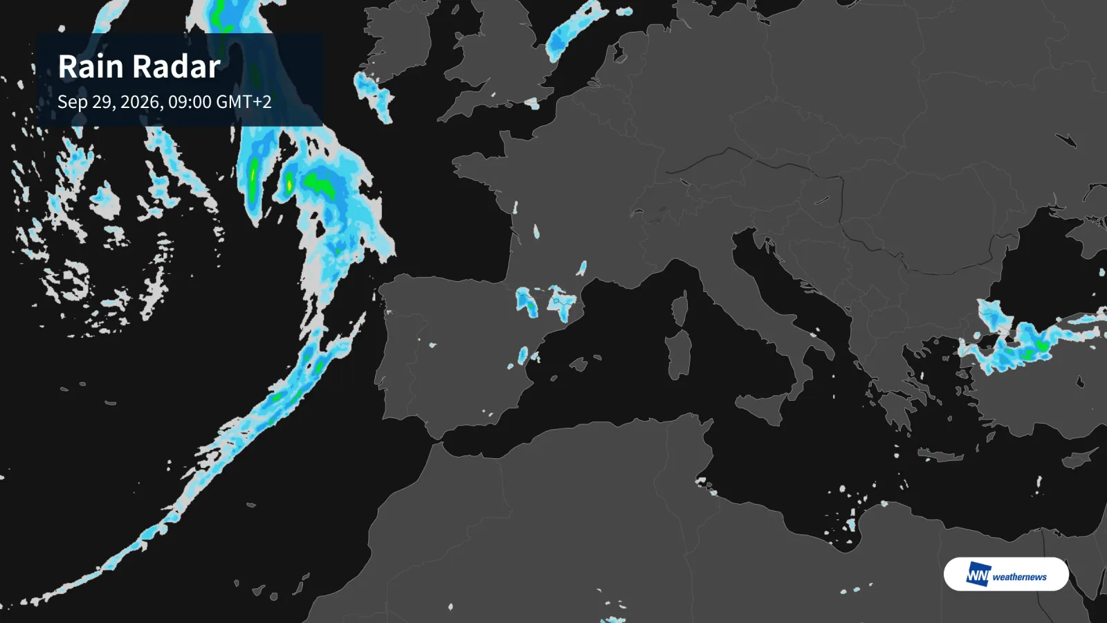 スペインの明日、9月29日（火）の天気