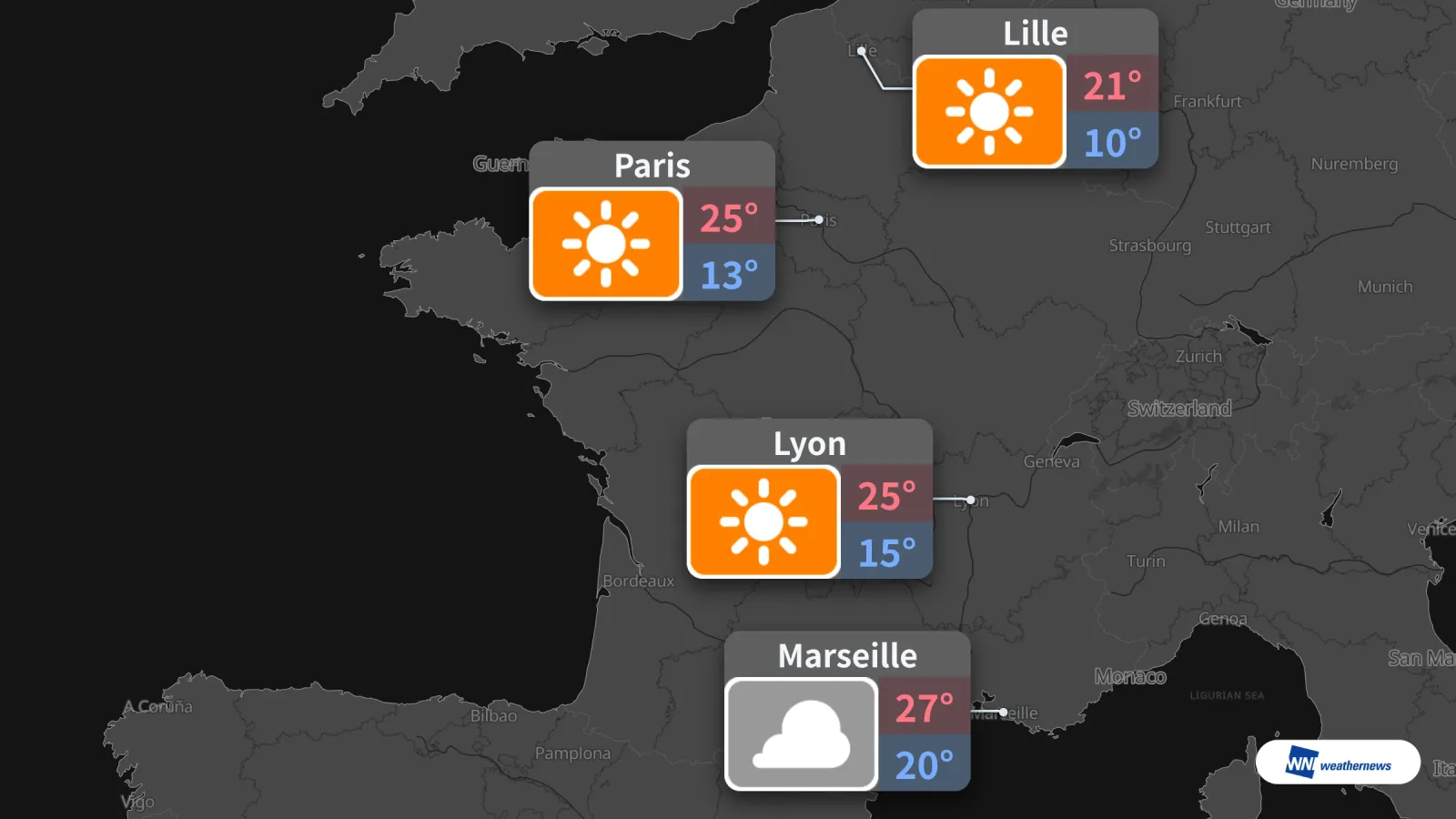 Esok, Isnin 5 Oktober: cerah di Paris, mendung di Marseille