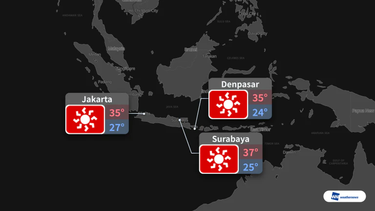 Cuaca Besok 20 Oktober: Panas Ekstrem di Jakarta, Surabaya, Denpasar