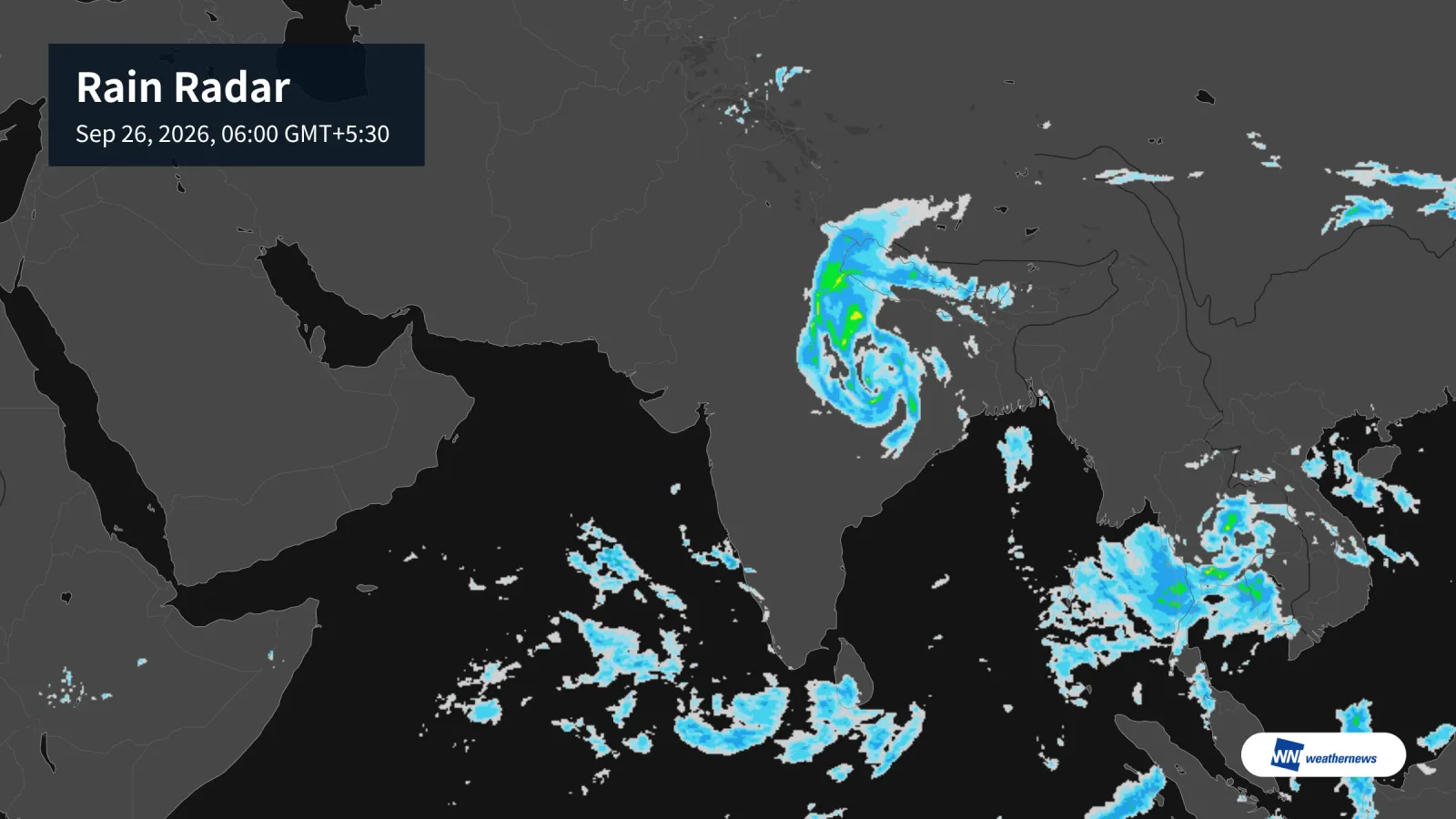 Prévisions pour demain en Inde, 26 septembre : pluie à Lucknow, chaleur à Chennai