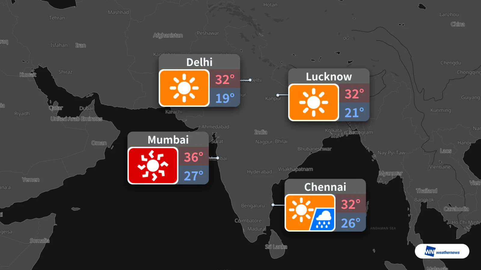Esok, Isnin 26 Oktober: Cerah di Delhi, panas melampau di Mumbai