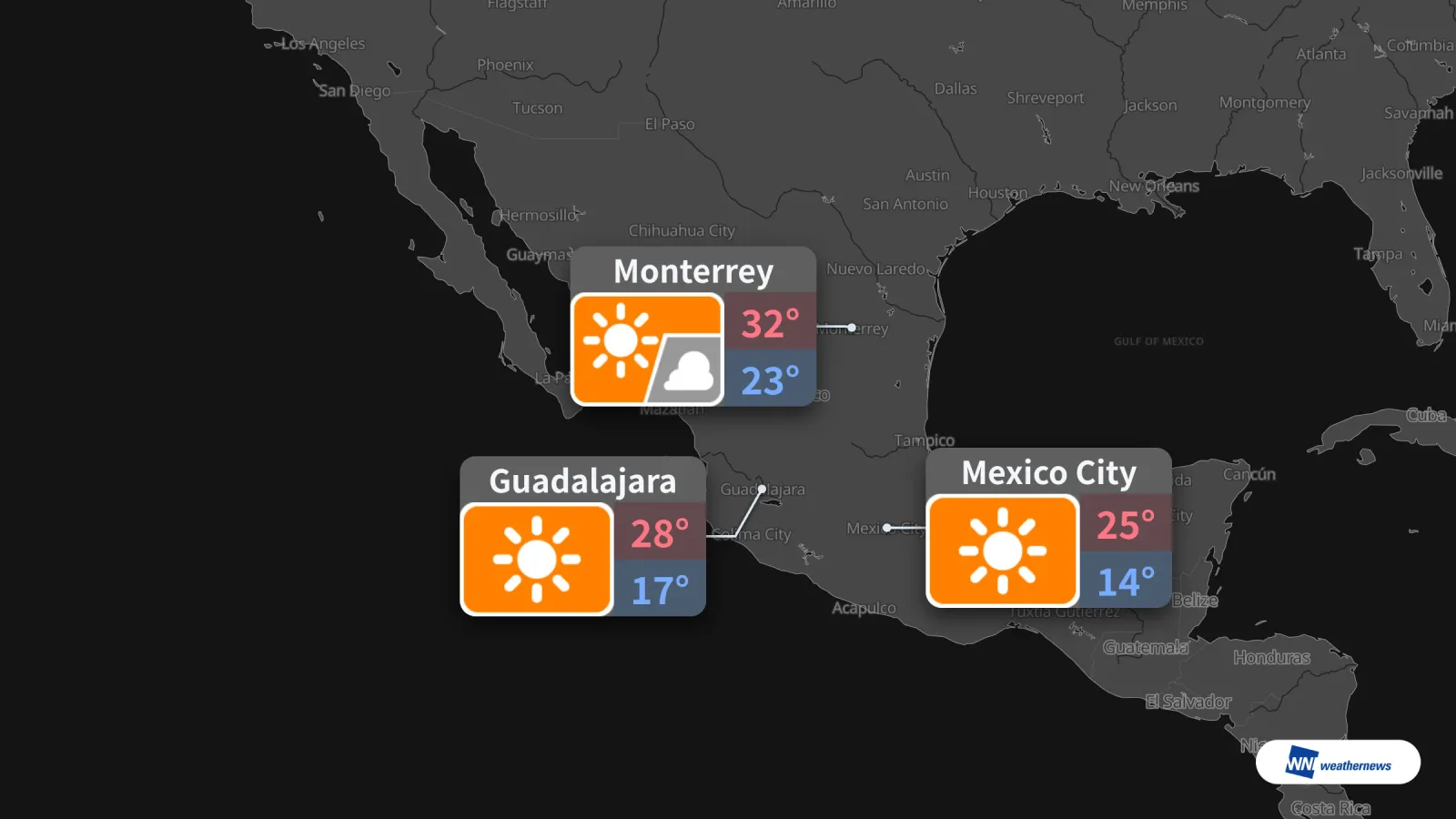 Prakiraan besok: cerah di CDMX, Guadalajara, dan Monterrey