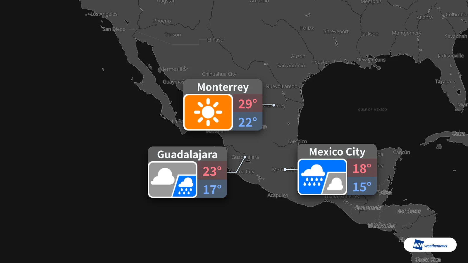 พรุ่งนี้ 9 ตุลาคม: ฝนตกใน CDMX และกวาดาลาฮารา ท้องฟ้าแจ่มใสในมอนเตร์เรย์