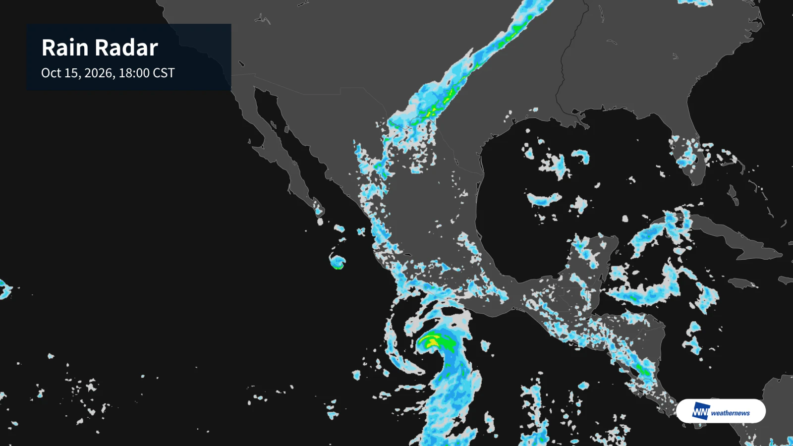 Demain, jeudi 15 octobre : pluie dans l’après-midi à Mexico