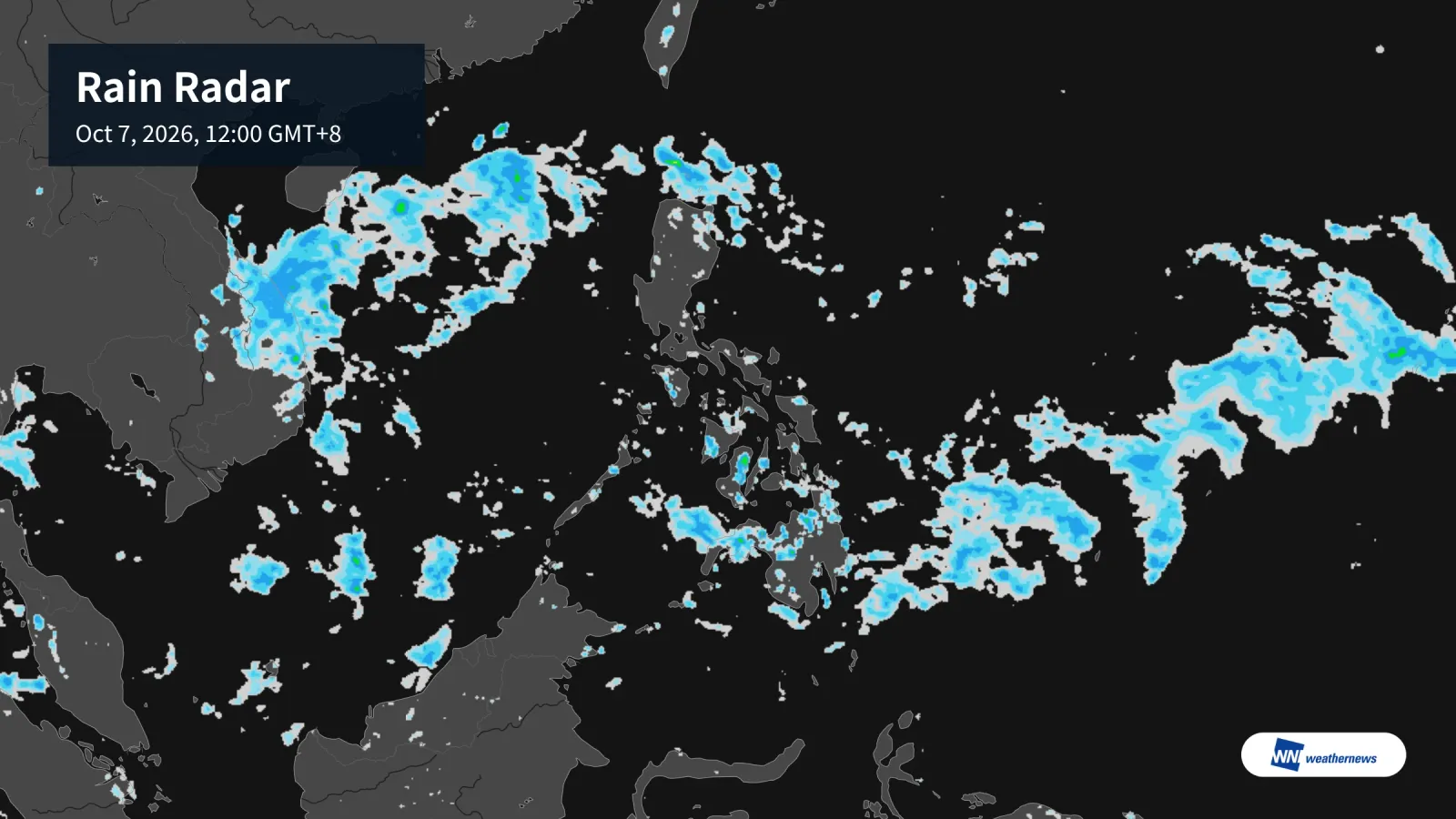 Demain, 7 octobre : pluies prévues à midi à Manille, Cebu et Davao