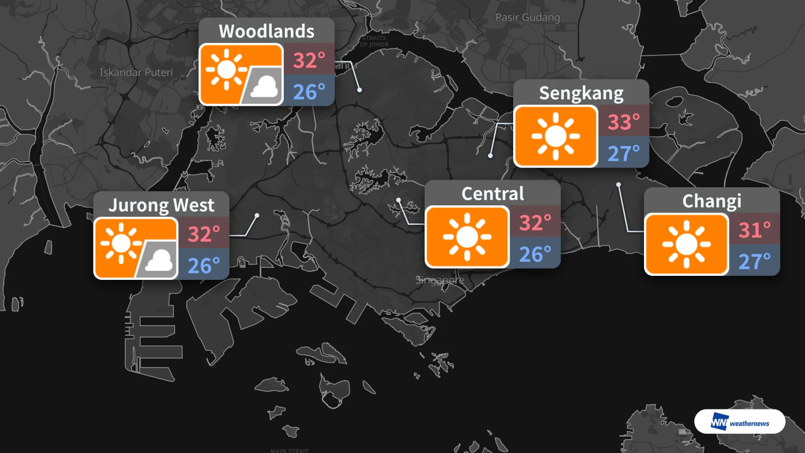 Singapura Besok, 14 Oktober: Cerah dengan Suhu Tertinggi hingga 33°C
