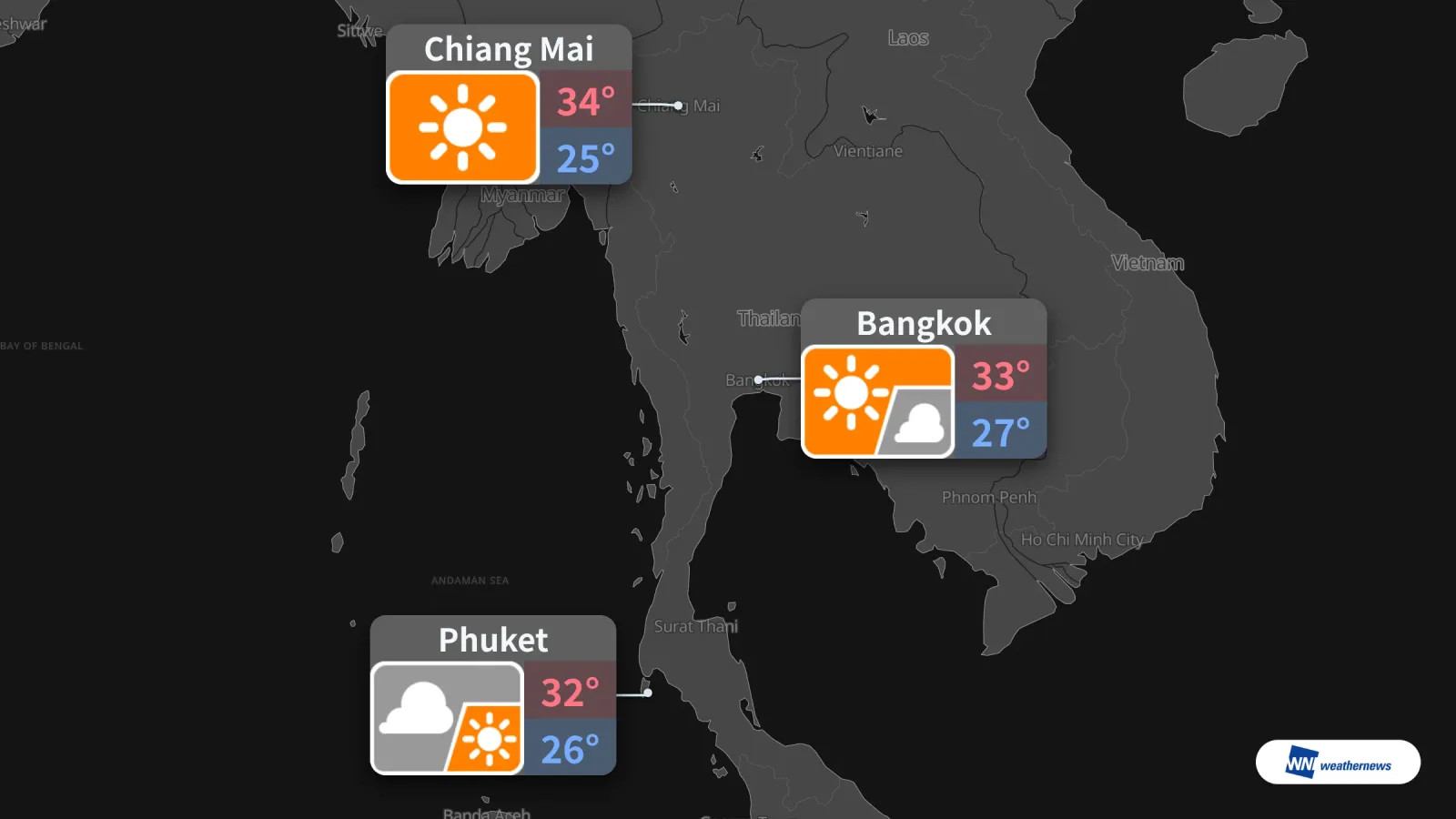 Ramalan cuaca esok, 3 Okt: Kebarangkalian hujan tinggi di Phuket, cuaca cerah di Bangkok dan Chiang Mai
