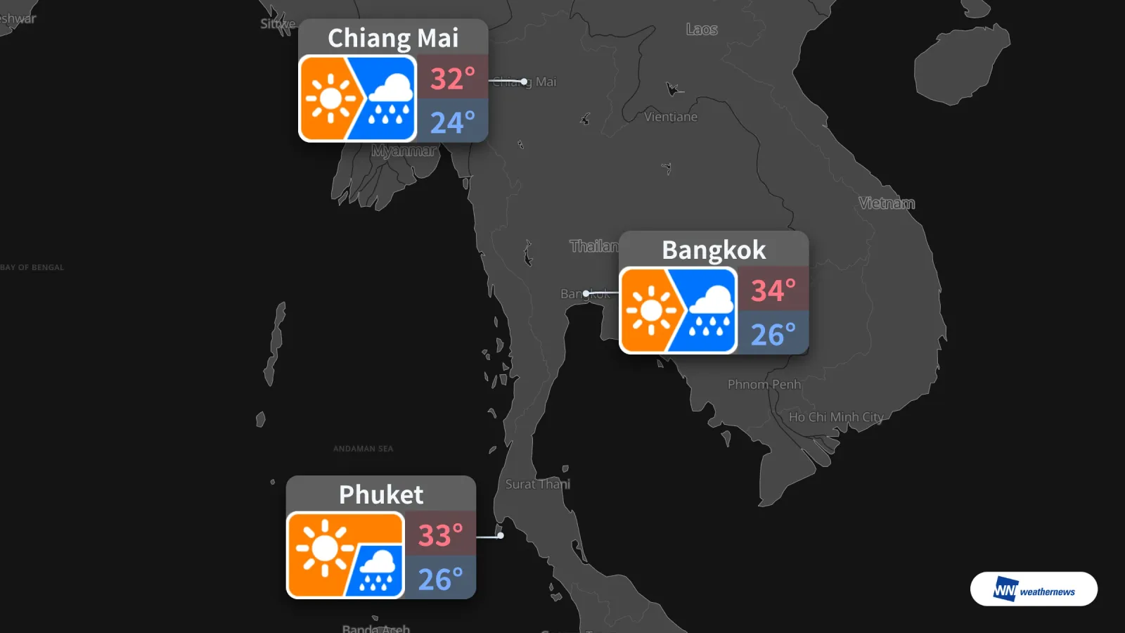 Ramalan cuaca esok, 5 Okt: Hujan di Bangkok dan Chiang Mai, Phuket cerah terik