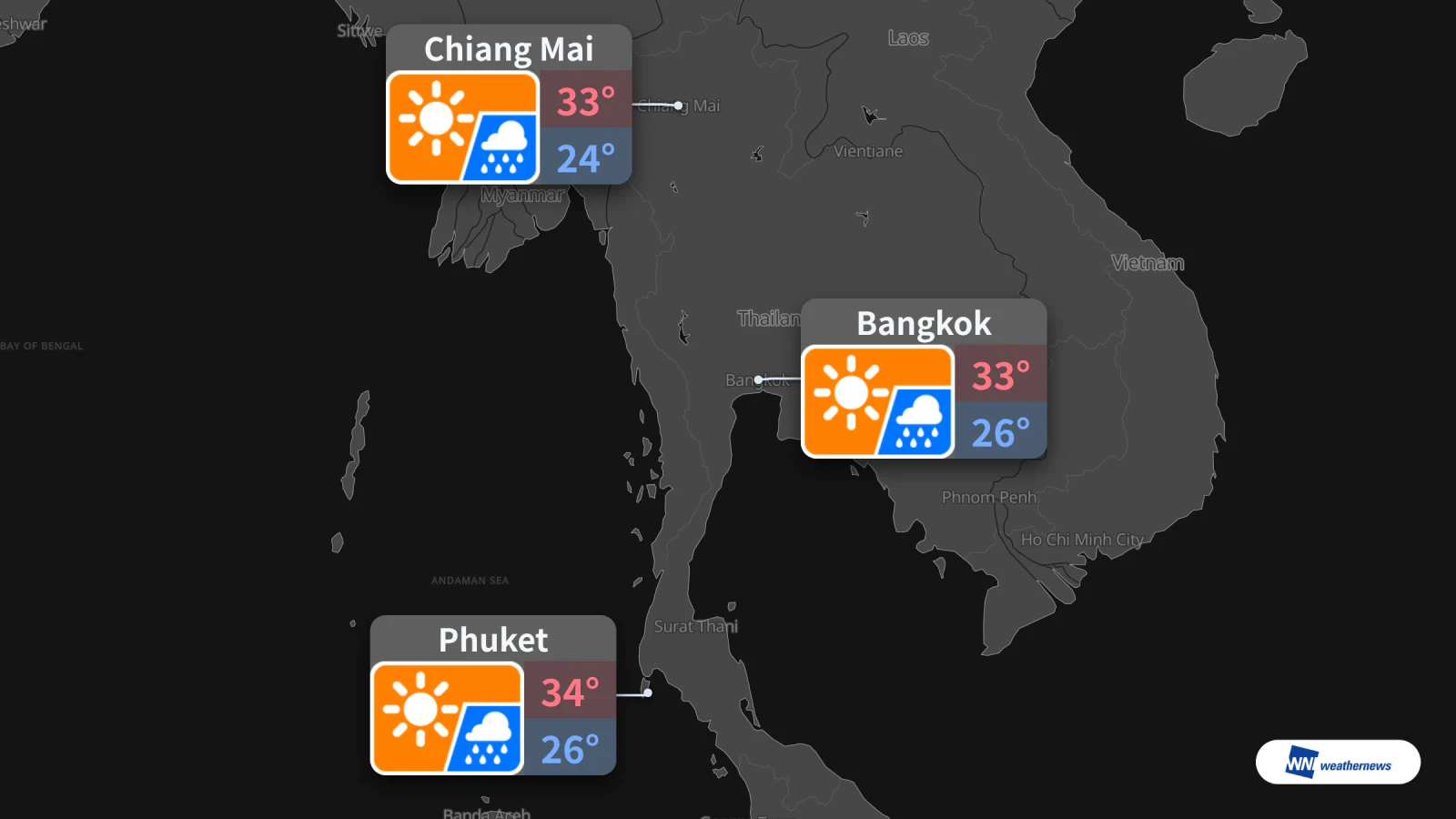 Ramalan cuaca esok, 16 Oktober: Hujan pada waktu malam di Bangkok, Chiang Mai dan Phuket