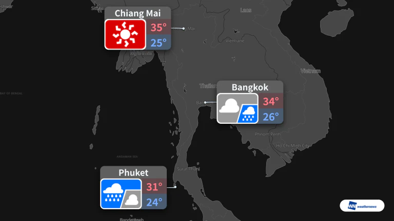 พยากรณ์อากาศพรุ่งนี้ 20 ต.ค. กรุงเทพฯ ฝนตกบางเวลา เชียงใหม่ร้อนจัด ภูเก็ตฝนตก
