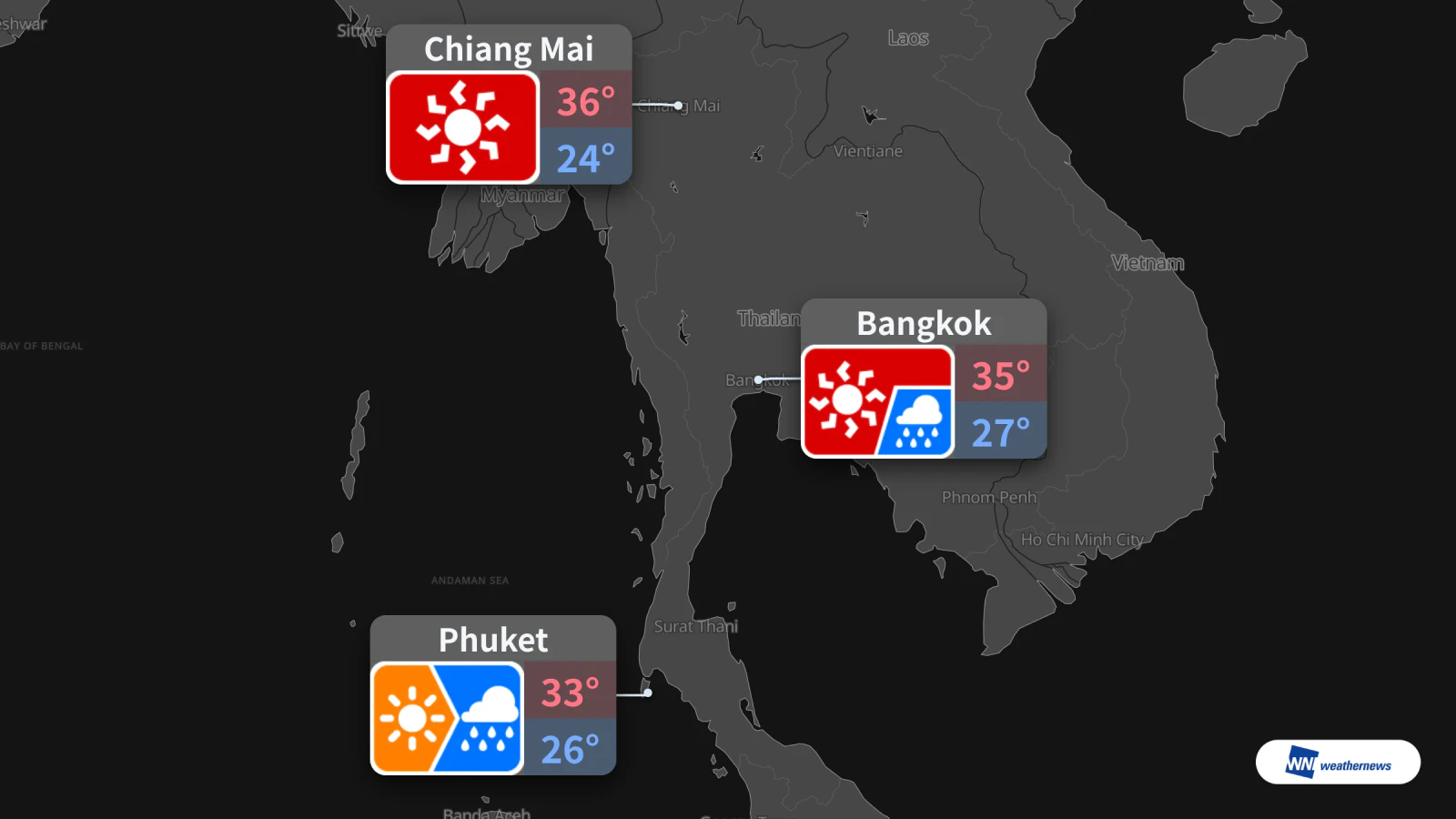 Ramalan cuaca esok, 23 Oktober: Bangkok sangat panas, Phuket berpotensi hujan