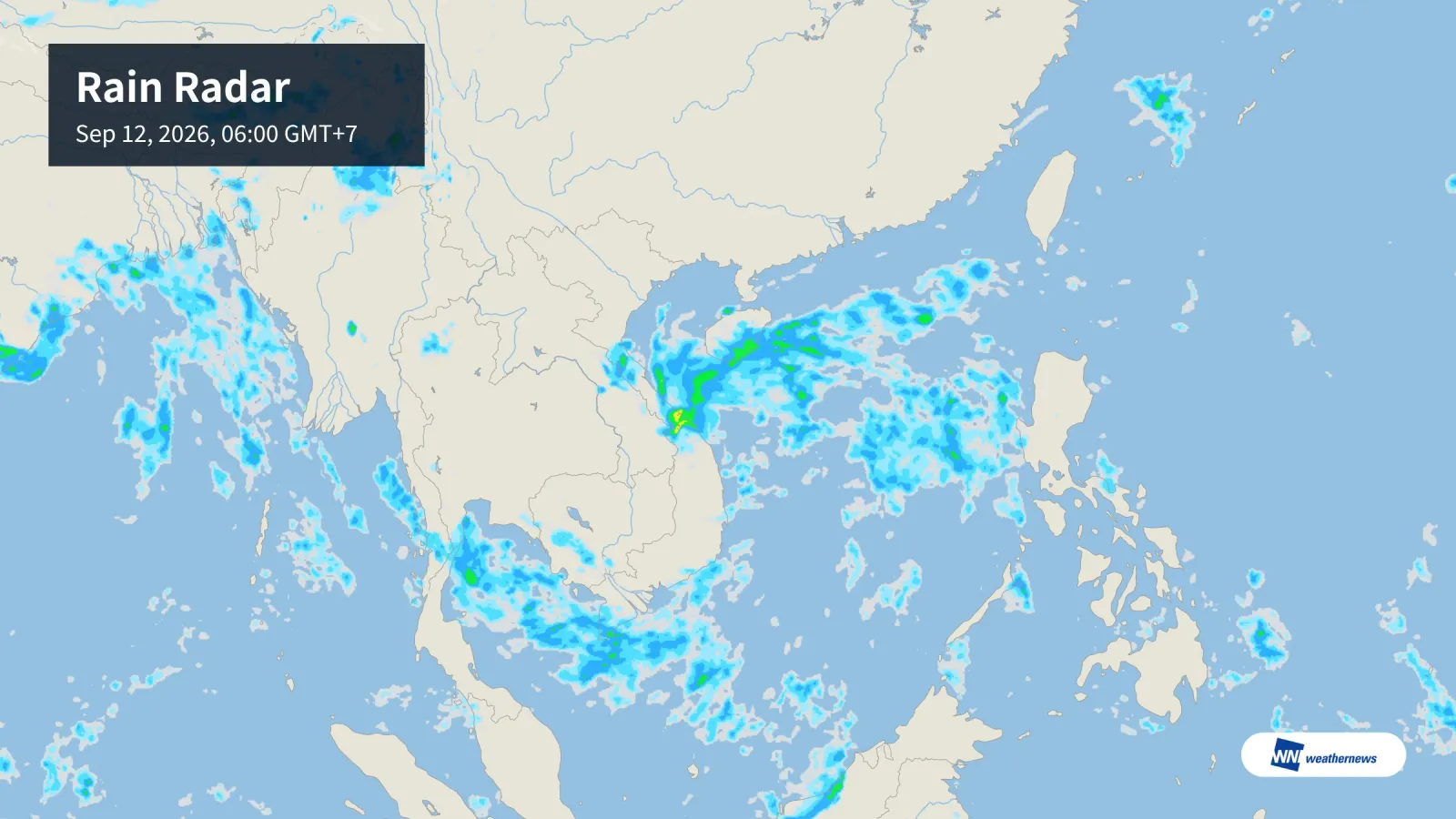 Prévisions météo du 12/9 : pluie à Hô Chi Minh-Ville, soleil à Hanoï, pluie de 95 mm à Đà Nẵng