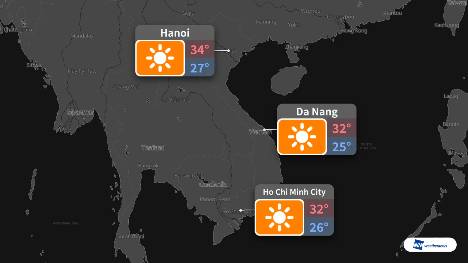Ramalan cuaca esok 25/10: Cerah di Ho Chi Minh City, Hanoi dan Da Nang